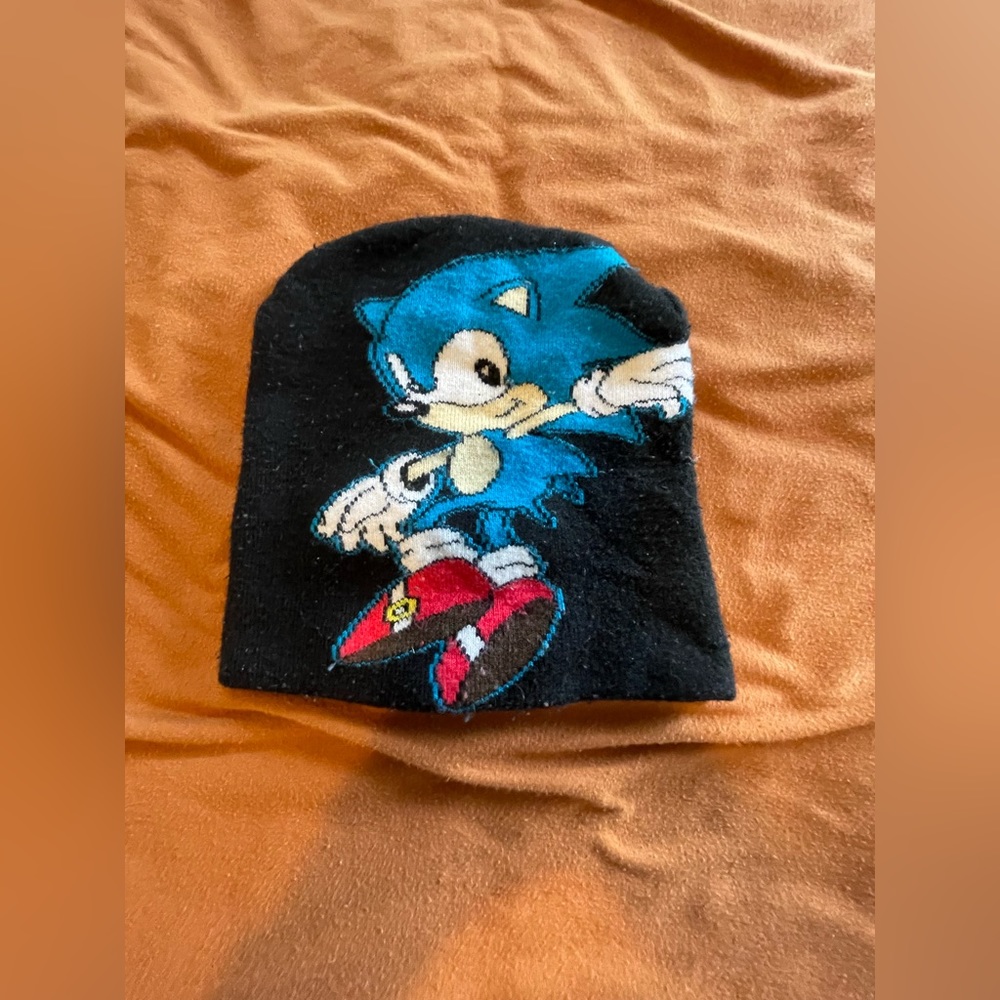 little kids sonic & spiderman beanie